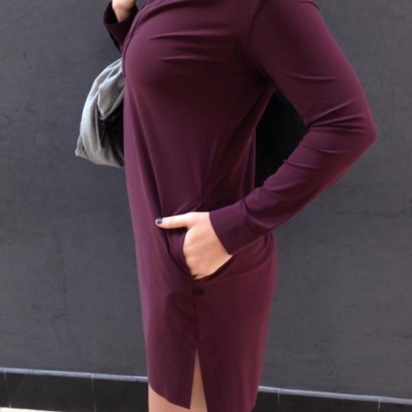 Lululemon Effortless Dress Bordeaux Drama - Size 4 - Picture 6 of 12